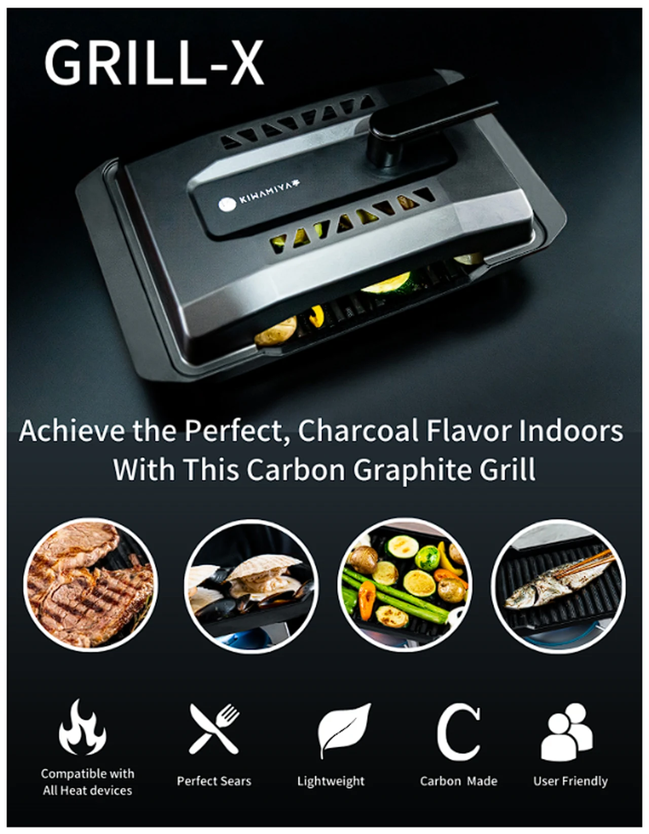 GRILL-X carbon graphite grill