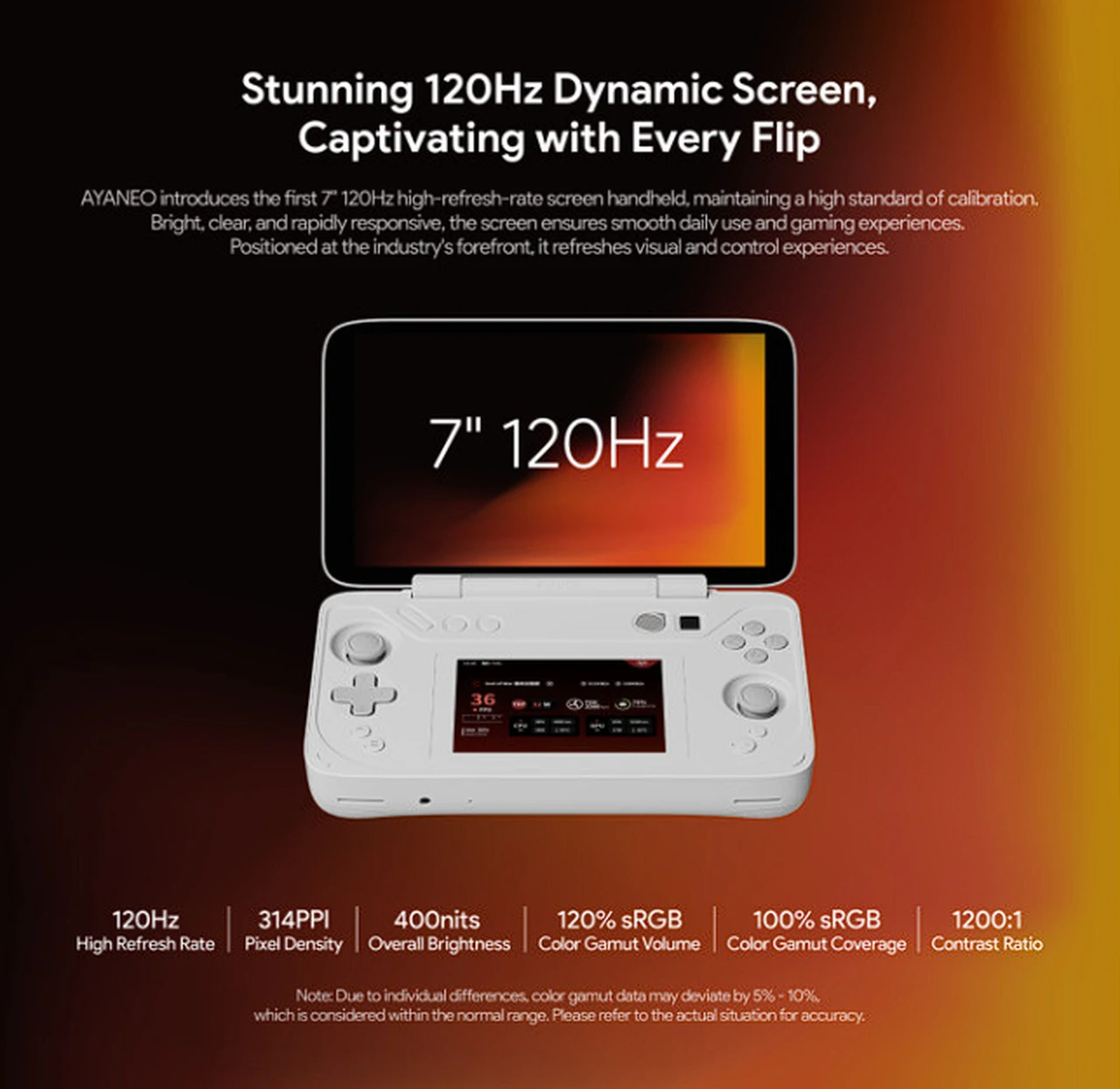 7 inch 120 Hz AMD Ryzen pocket games console
